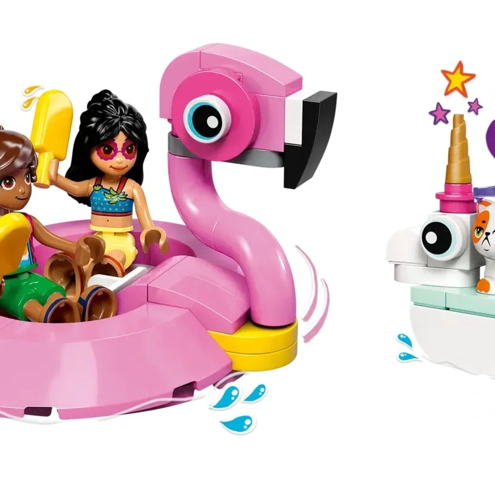 LEGO Friends Unicorn & Flamingo Pool Party Pretend Play Building Toy - Creative